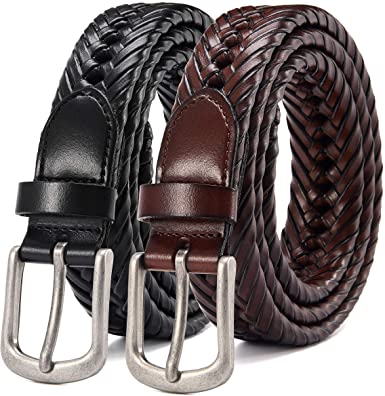 Plain Mens Braided Leather Belts, Technics : Machine Made