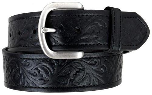 Mens Embossed Leather Belts