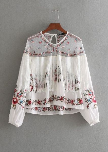 Plain Cotton Embroidery Tops, Size : XL, XXL