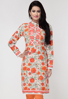 Printed Cotton Full Sleeve Kurti, Size : M, XL, XXL, XXXL