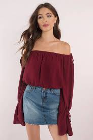 Plain Chiffon Off Shoulder Tops, Feature : Embroidered, Fad Less Color, Impeccable Finish