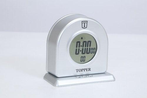 TOPPER Digital Stop Clock, Color : Silver