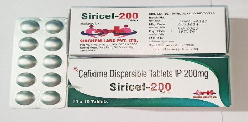 Siricef-200 Tablets, Medicine Type : Allopathic