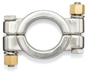 Polished Stainless Steel Double Bolted Clamp