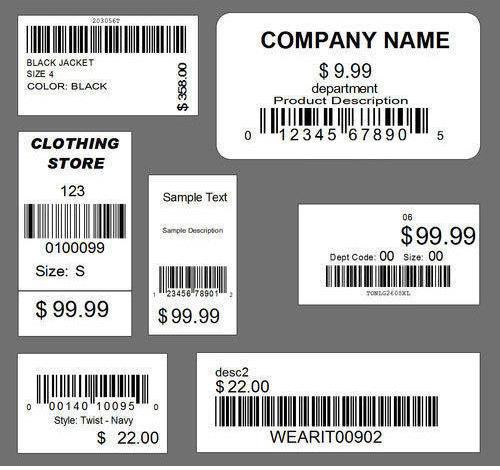 Price Barcode Label, Pattern : Parallel Lines
