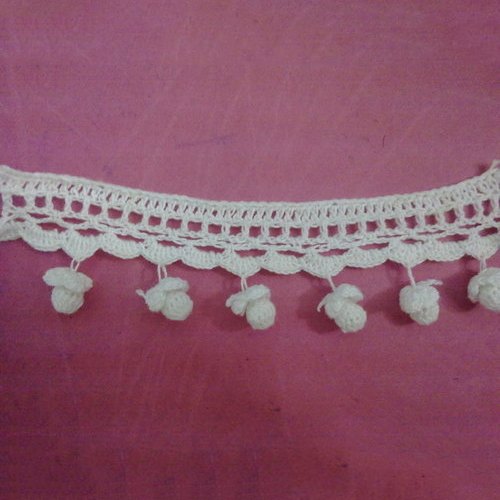 Padmavathi Handicrafts Cotton Crochet Lace, Color : White