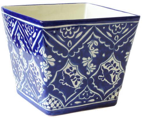 Blue Pottery Pot