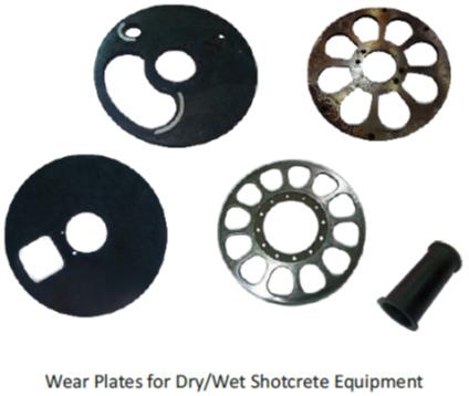 Wear Plates for Dry Wet Shotcrete Equipment
