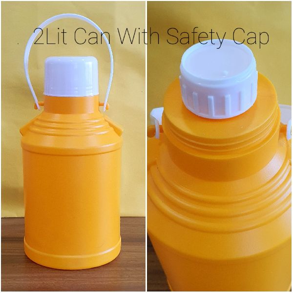 2 Litre Dairy Plastic Milk Can, Color : White