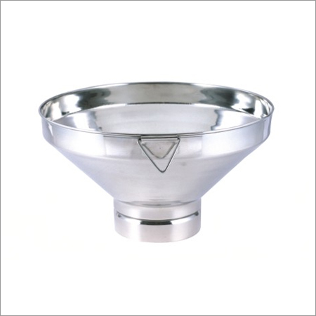 KAUSTUBHA Round Polished Stainless Steel Funnel, for Y Strainer, Handle Length : 0-10 Inch
