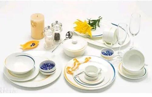 Ceramic Dinner Set, for Home, Color : White