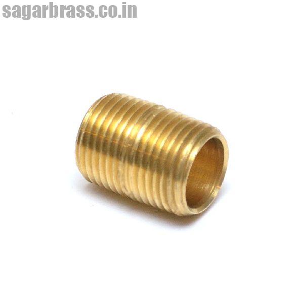 Round Coated Brass Close Nipple