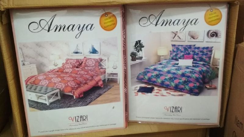 Amaya Double Bedsheets with 2 pillow covers