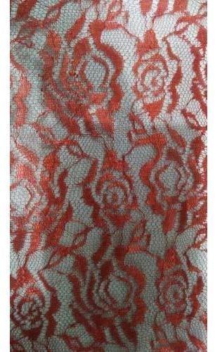 Printed Raschel Net Fabric, Color : Orange