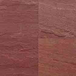 Rectangular Rough-Rubbing Granite Dholpur Chocolate Sandstone, for Flooring, Feature : Durable