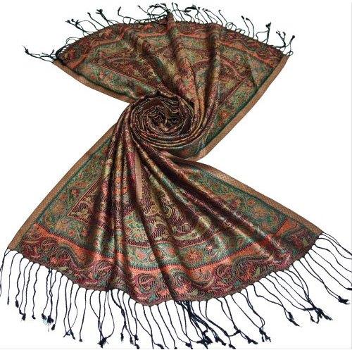 Tristar Overseas Silk Designer Jamawar Shawls, Size : 70X200Cm