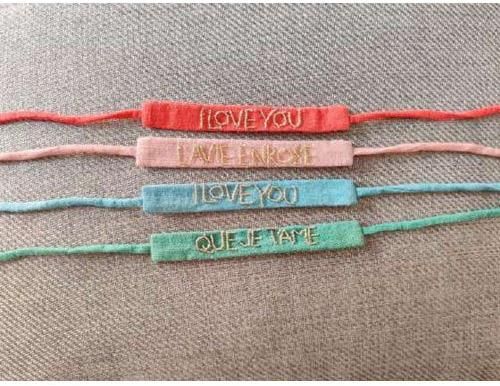Embroidered Fabric Bracelets