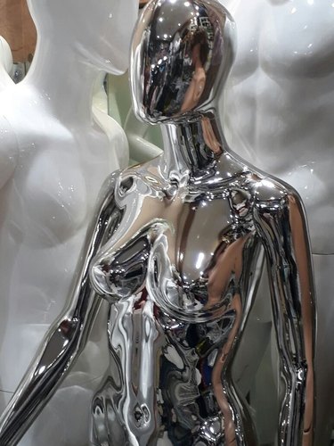 137 pounds Plastic Chrome plated mannequin, Gender : Female