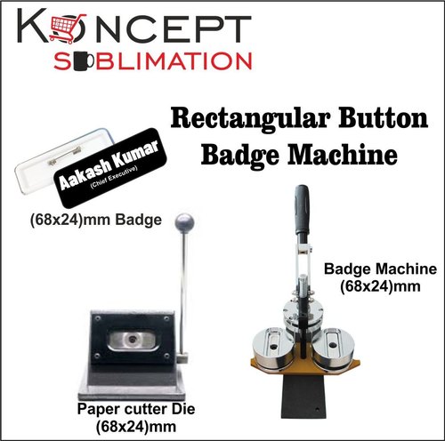 Koncept Sublimation Rectangular Button Badge Machine
