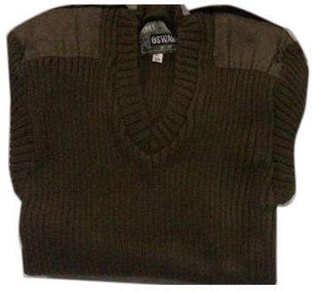 Woolen Male Army Jersey, Color : Brown