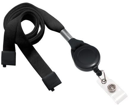 Plain Polyester Flat Tubular Lanyard, Color : Black