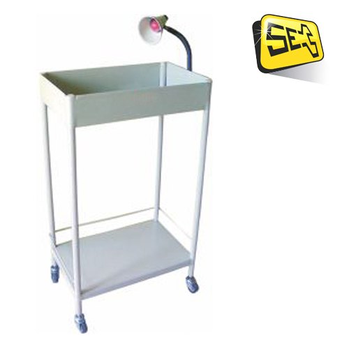 SEC Stainless Steel Hospital Baby Trolley, Color : Silver