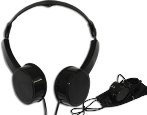 Non-branded Foldable Headphones, Color : Black