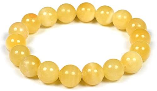 Polished Yellow Onyx Stone Bracelet, Size : 0-10mm