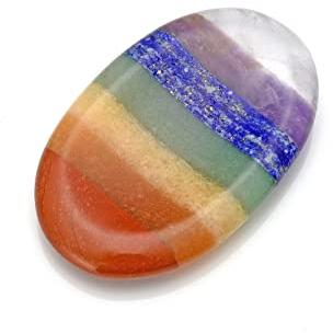 Polished Gemstone Colorful Thumb Worry Stone, for Healing, Feature : Durable