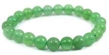 Round Polished Green Jade Stone Bracelet, for Casual Wear, Style : Fashionable