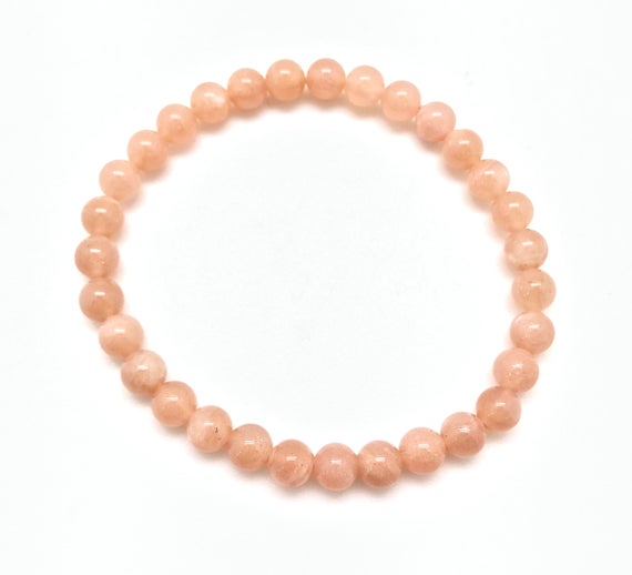 Peach Moonstone Bracelet