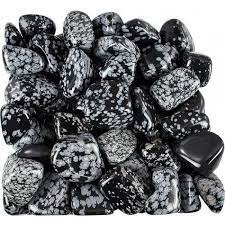 Stress Reducer Snowflake Obsidian Tumbled Stones, Size : 0-10mm