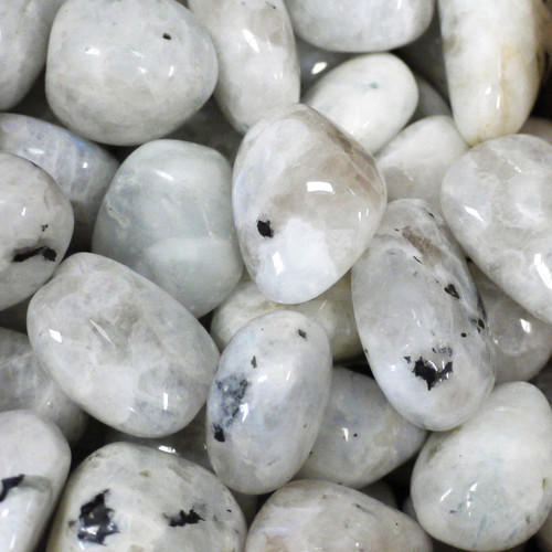 White Moonstone Tumbled Stones