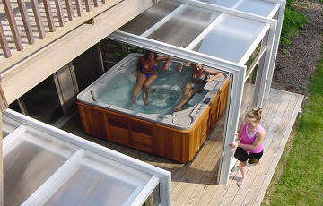 Laminated Plain Hot Tub Enclosures, Width : 80-100cm