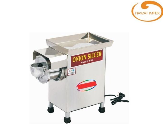 Rawat Impex Stainless Steel ONION SLICING MACHINE, Size : 25x12x24 Inch