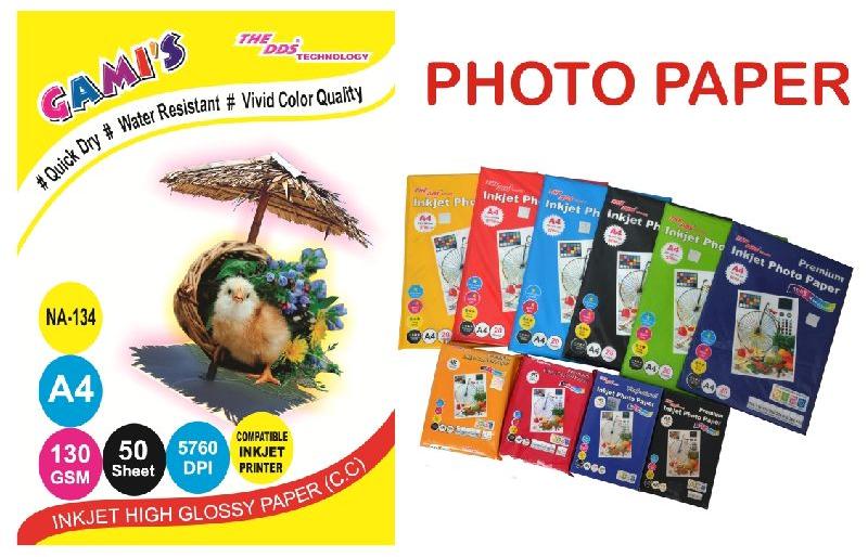 Gami's 130gsm A4 Inkjet Photo Glossy Paper -50 SHEET