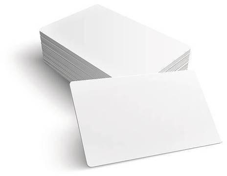 Square PVC Photo Id Card, Color : White
