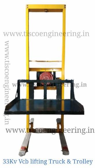 Manual 33kv Vcb Lifting Trolley & Truck, for Handling Heavy Weights, Capacity : 350kg