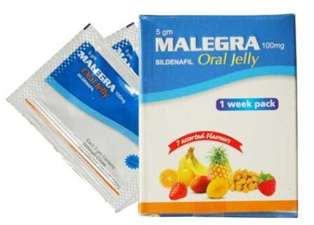 Viagra Malegra Oral Jelly, Packaging Size : Weekpack of 7 Sachets