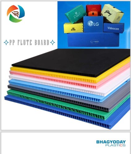 Bhagyoday Plastic PP Corrugated Sheet, Color : Multicolor