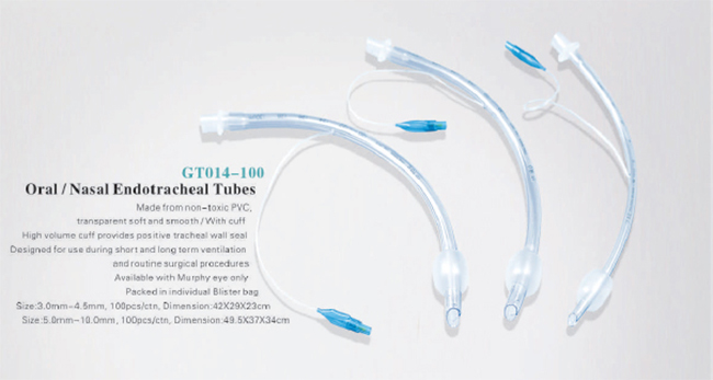 Pvc Oral/Nasal Endotracheal Tube, for Medical Use, Feature : Soft Thermo Sensitive, Soft Transition