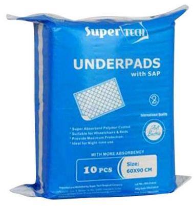 Supertech Adult Underpads, Feature : Keep Dry, Leakage Free, Skin Friendly