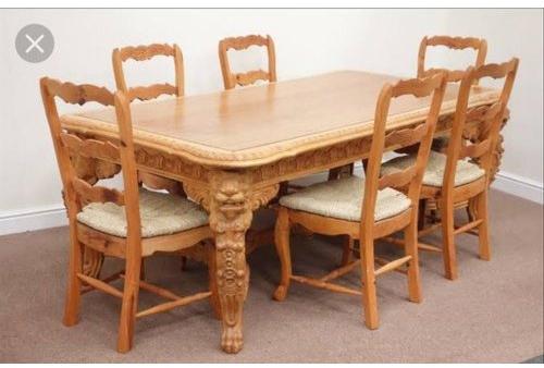 Antique Oak Design Dining Set