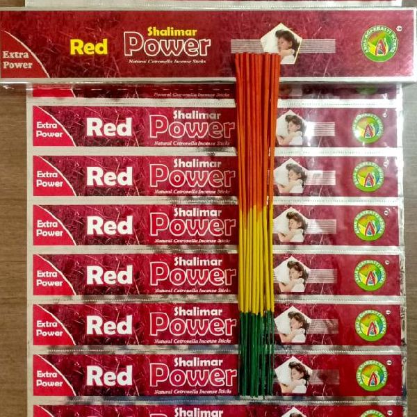 Red Shalimar Power Incense Stick, for Anti-Odour, Religious, Packaging Type : Carton Box