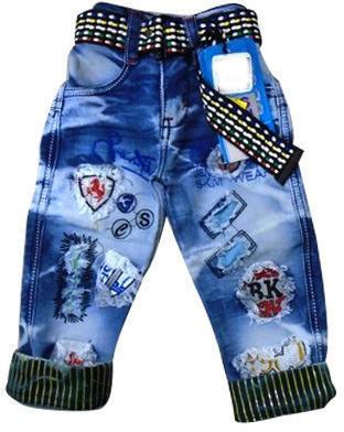 Printed Denim Kids Jeans, Feature : Anti-Shrink, Color Fade Proof