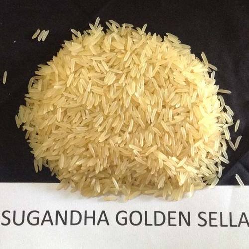 Sugandha Golden Sella Basmati Rice, for High In Protein, Packaging Type : Non-Woven Bags