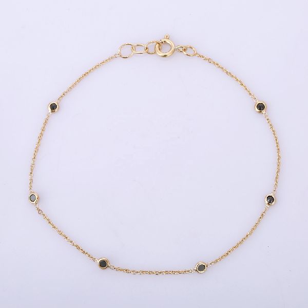 18KT Yellow Gold Flower Design Diamond Bracelet  Pachchigar Jewellers