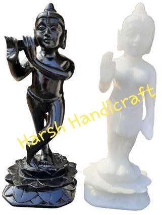 Harsh Handicraft Beautiful Radha Krishna Black And White (8.5Inches)