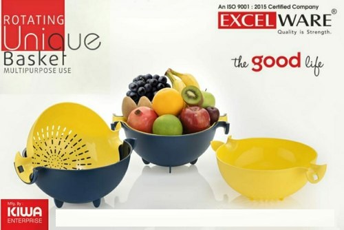 Excel wear Plastic Fruit Baskets, for Home, Color : Multi Colour