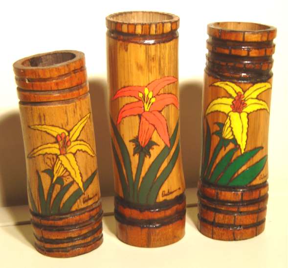 Polished Bamboo Flower Vase, for Decoration, Packaging Type : Carton Box